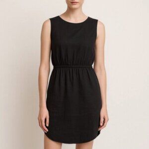 Theory Black Linen Blend Sleeveless Dress Women’s P TP / US 0 Petite Office